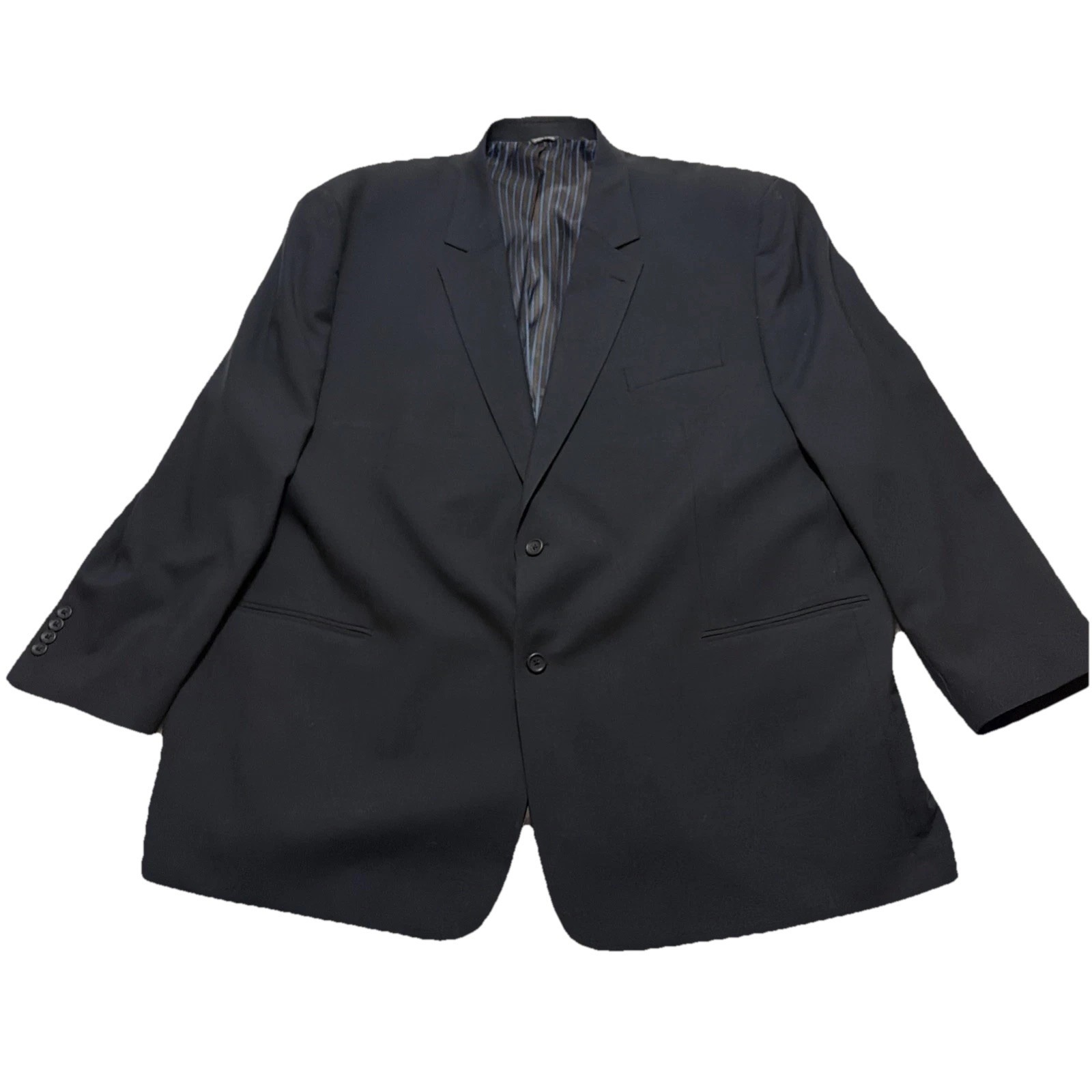 Gs Perfect Fit Blazer Men's 58r Navy Blue Stretch Wool Suit Jacket Sport Coat